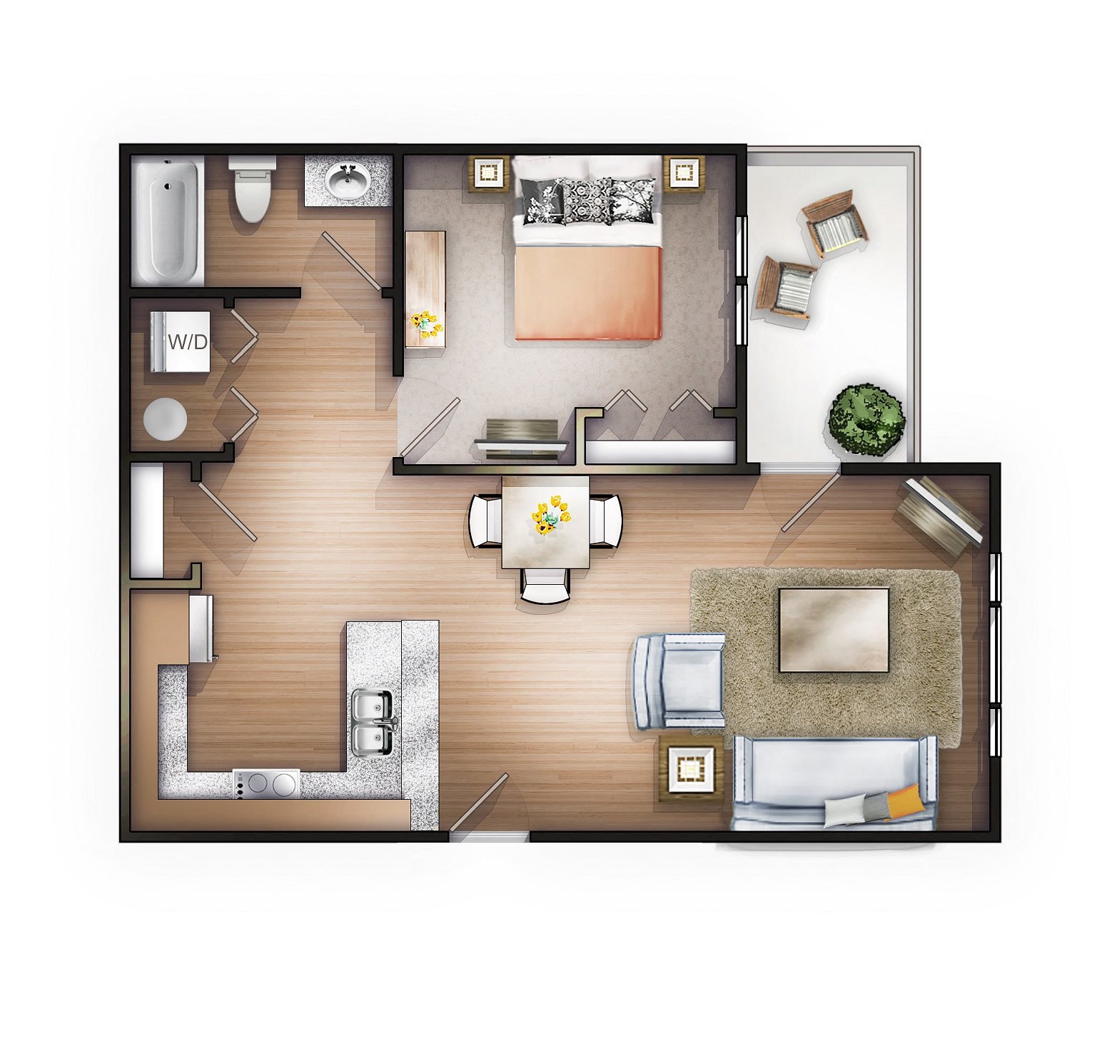 Bellevue Crossing_Cascade_1 Bedroom_1 Bathroom Bellevue Crossing_Cascade_1 Bedroom_1 Bathroom